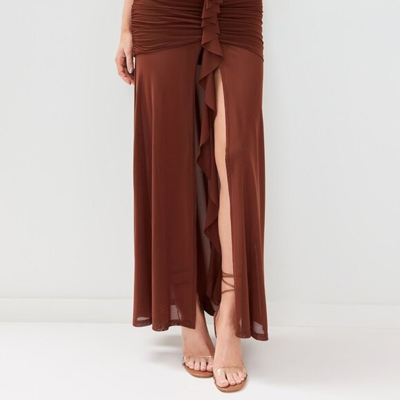 Runaway the Label  - Tallula Maxi Dress - Brown, Size XS - Picture 3 of 3